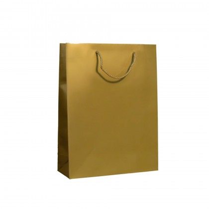 Saco Papel Asa Cordão 40X18X50cm Dourado Saco Papel Asa Cordão 40X18X50cm Dourado