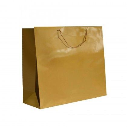 Saco Papel Asa Cordo 55X18X50cm Dourado