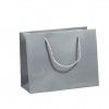 Saco Papel Asa Cordo 23X10X18cm Prateado