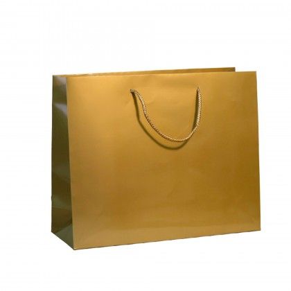 Saco Papel Asa Cordão 32X12X26cm Dourado Saco Papel Asa Cordão 32X12X26cm Dourado