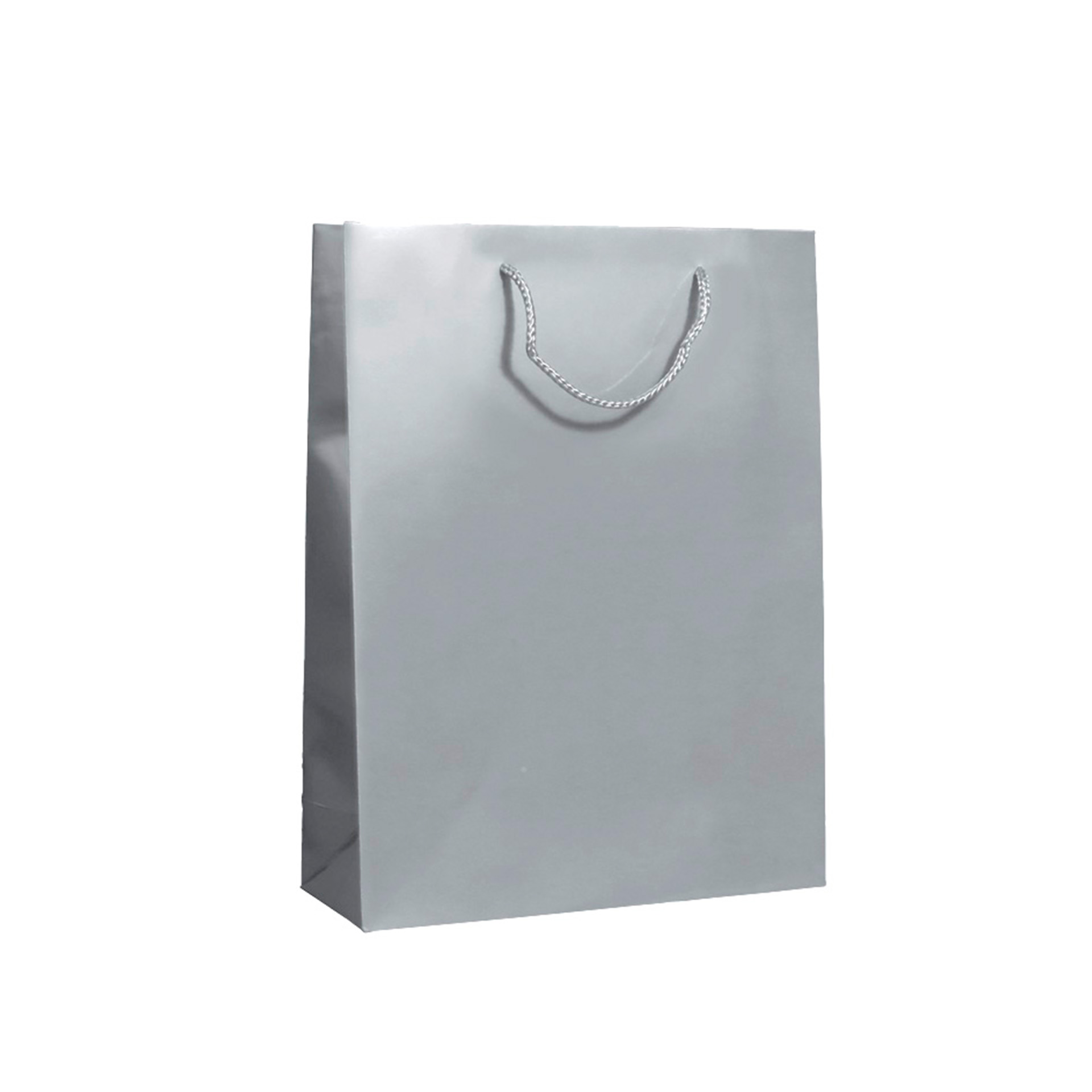 Saco Papel Asa Cordão 31X12X42cm Prateado