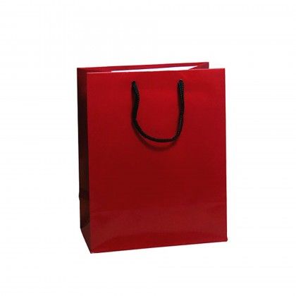 Saco Papel Asa Cordão 18X10X23cm Bordeaux Saco Papel Asa Cordão 18X10X23cm Bordeaux