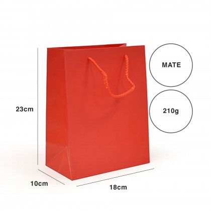 Saco Papel Asa Cordão 18X10X23cm Vermelho Saco Papel Asa Cordão 18X10X23cm Vermelho