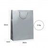 Saco Papel Asa Cordo 26X12X32cm Prateado