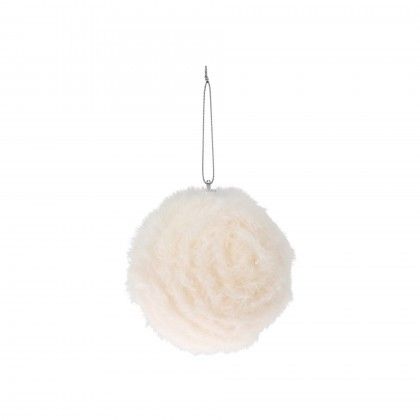 Bola Natal Plo Branco 10CM