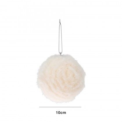 Bola Natal Plo Branco 10CM