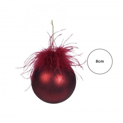 Bola Natal Plumas 8CM