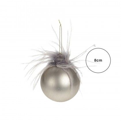 Bola Natal Plumas 8CM