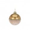 Bola Natal Metal e Veludo 8CM