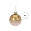 Bola Natal Metal e Veludo 8CM
