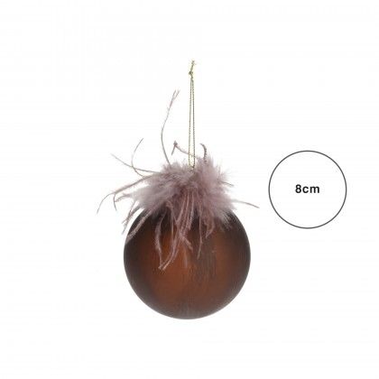 Bola Natal Plumas 8CM
