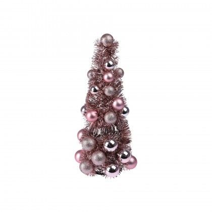 rvore Natal Bolas Rosa 33CM