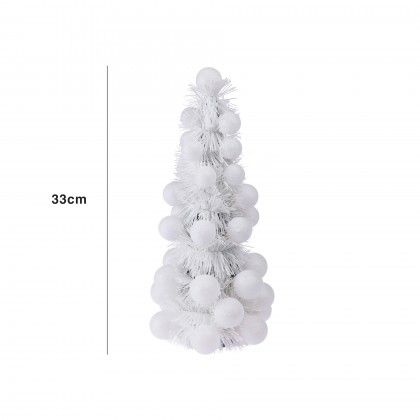 rvore Natal Bolas Branca 33CM