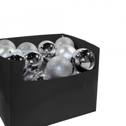 Bola Natal Prateada 10CM Bola Natal Prateada 10CM