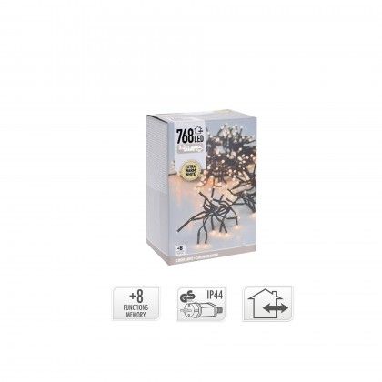 Grinalda 768 Leds Luz Quente 5.5M