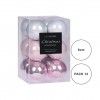 Bola Natal Rosa 6CM Pack 12