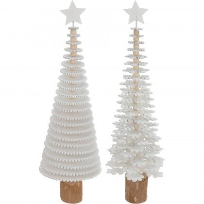 rvore Natal Madeira Branca 40CM