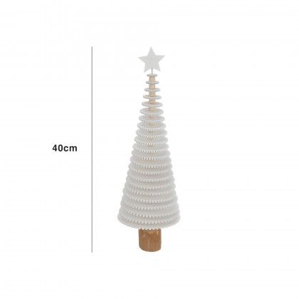 rvore Natal Madeira Branca 40CM