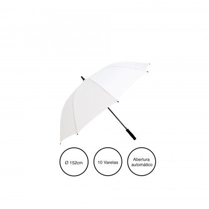 Guarda-Chuva 10 Varas Branco 152cm
