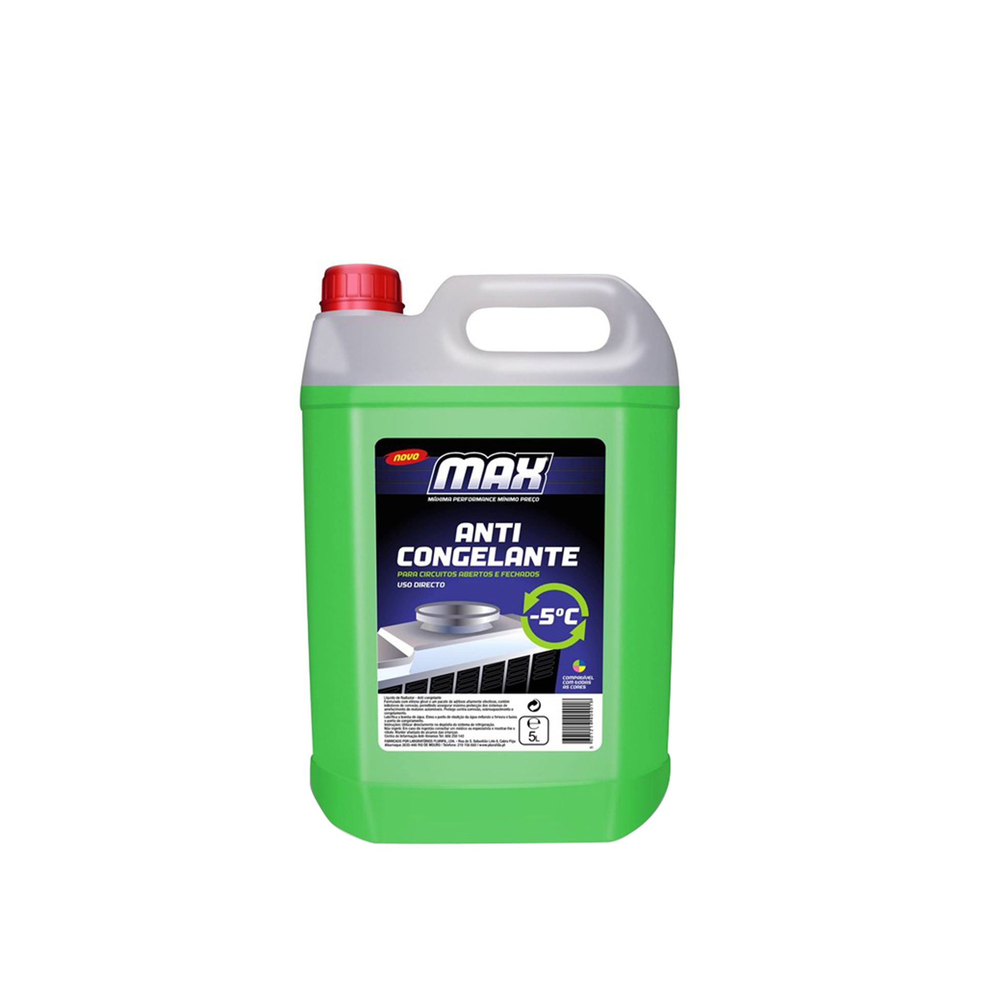 Líquido Radiador Anticongelante Max -5ºc 5000ml Verde