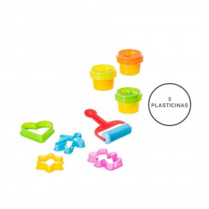 Conjunto 3 Plasticinas Com Acess�rios