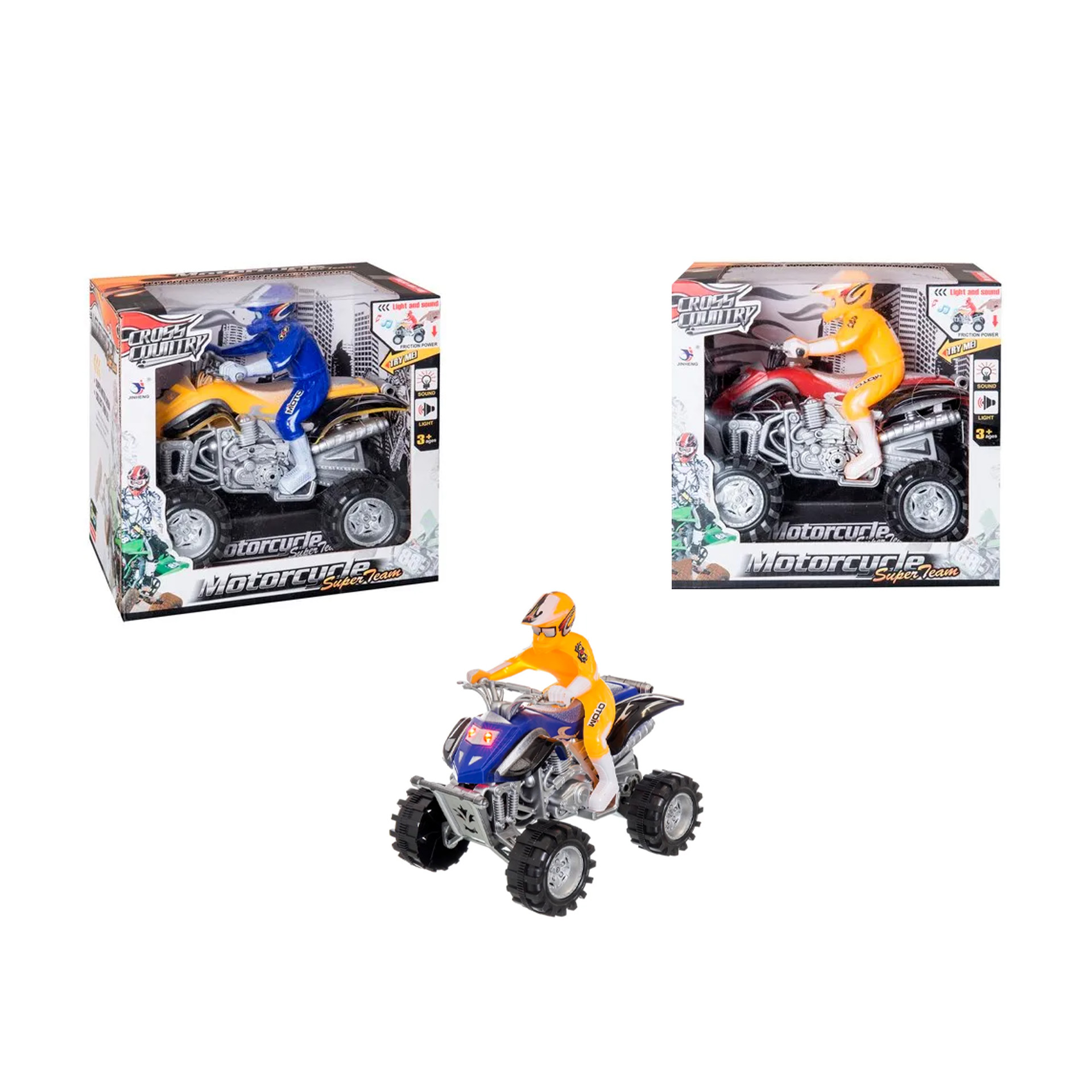 Moto Fricção Com Luz E Som 20CM