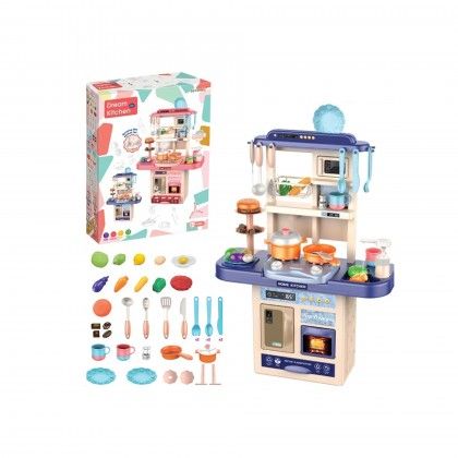 Cozinha Com Luz E Som 55 Peças 46.5X17.3X75CM Cozinha Com Luz E Som 55 Peças 46.5X17.3X75CM