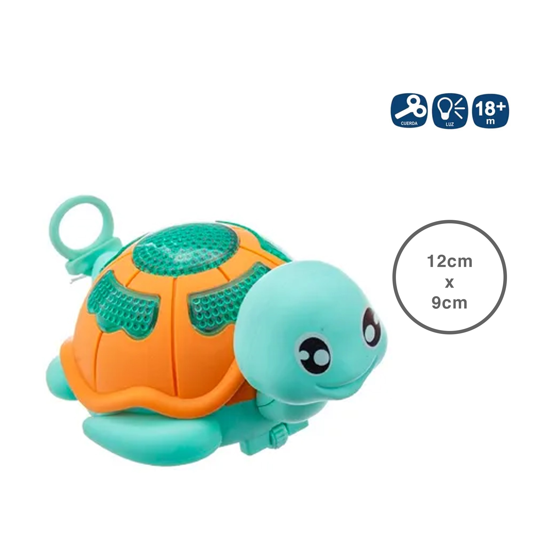 Tartaruga Luz E Corda 12CM