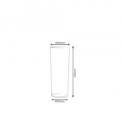 Copo Tubo Policarbonato Fosco 380ML ØX16CM Copo Tubo Policarbonato Fosco 380ML ØX16CM