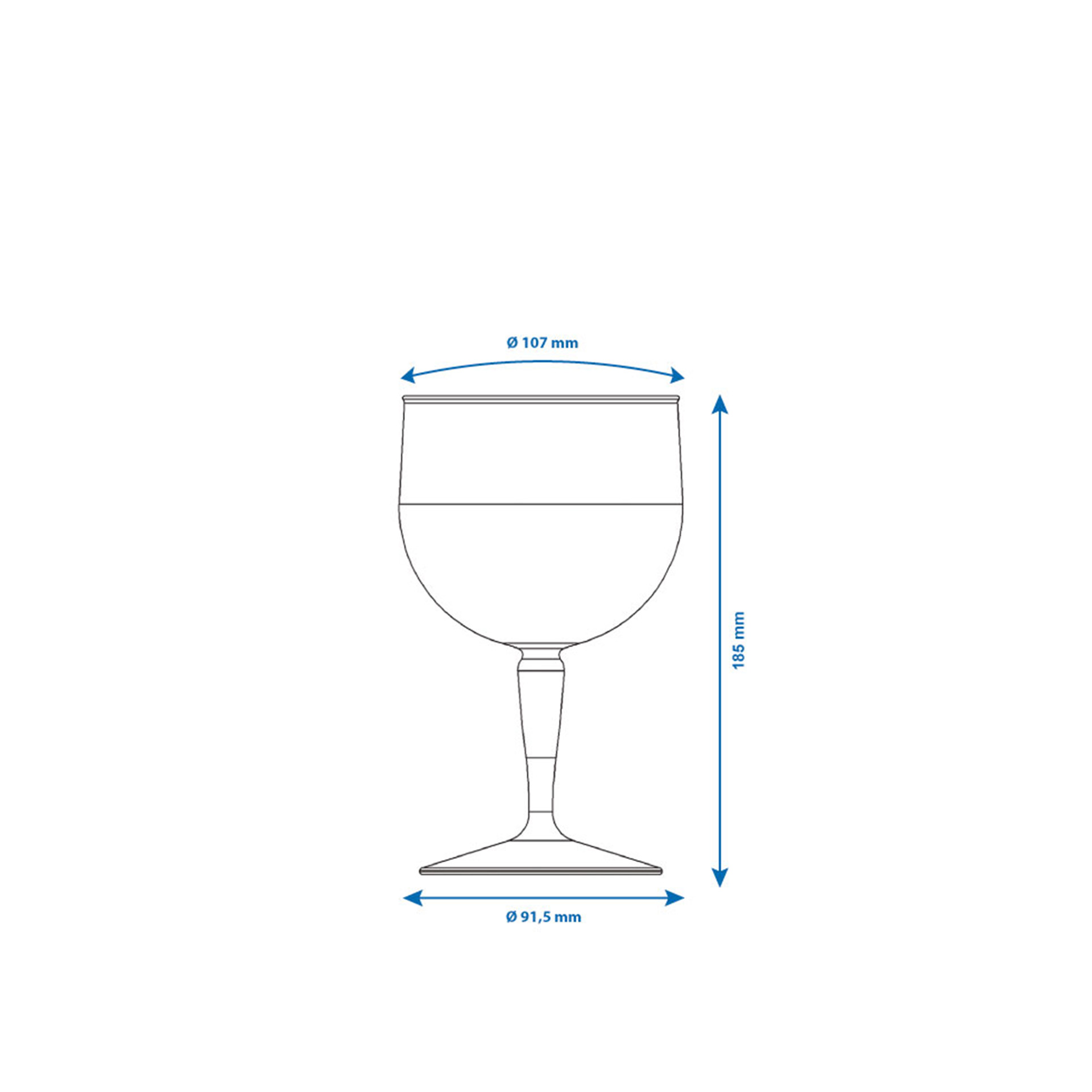 Copo Gin Lux Policarbonato Transparente 600ML