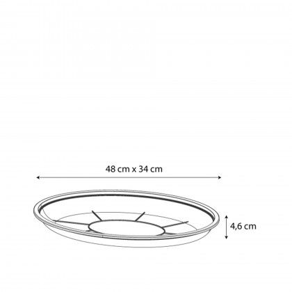 Travessa Catering Oval Polipropileno 48CM Travessa Catering Oval Polipropileno 48CM