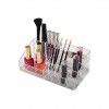 Organizador Cosméticos Plástico Incolor 22.3X12.7X8cm Organizador Cosméticos Plástico Incolor 22.3X12.7X8cm