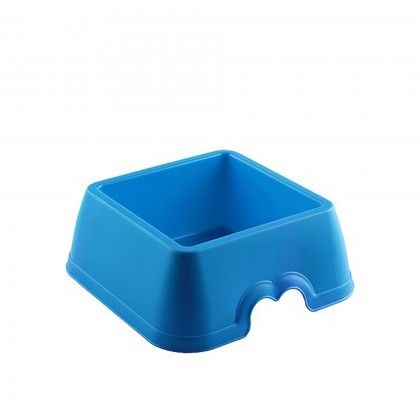 Comedouro Plstico Pekines Azul 800ml 18.5X18.5X7cm