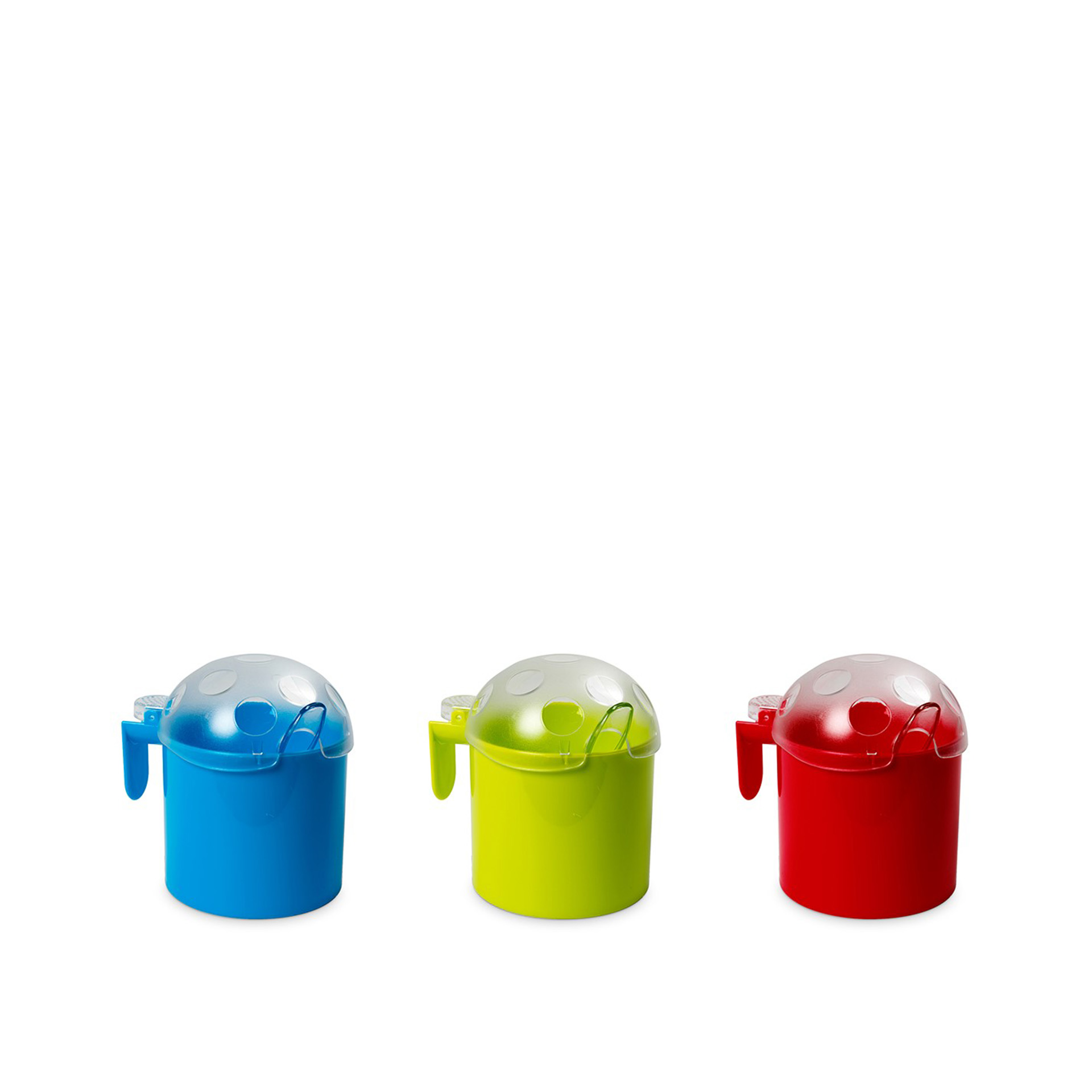 Açucareiro Plástico com Colher Redondo Multicor 400ml 9X11cm