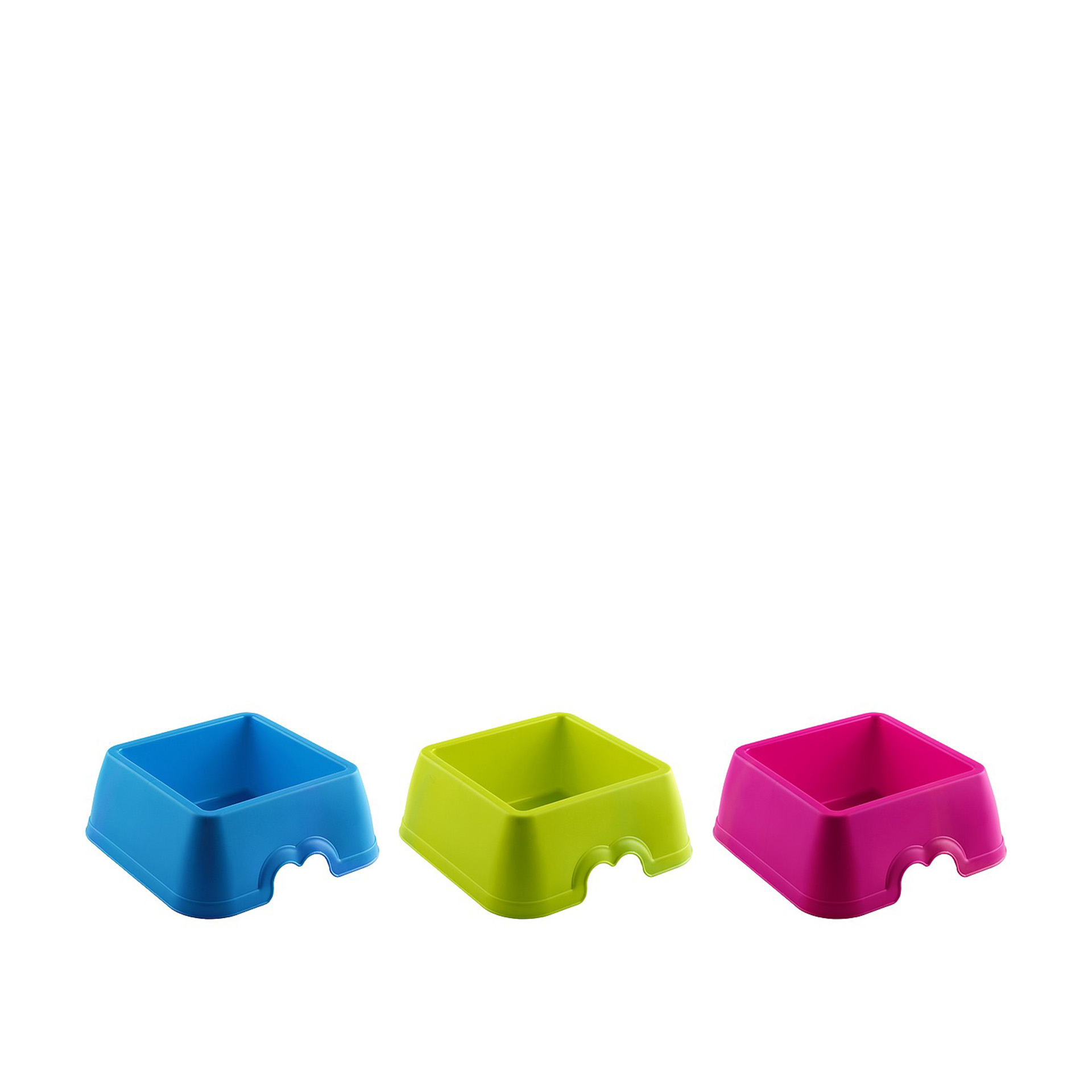 Comedouro Plástico Pekines Azul 800ml 18.5X18.5X7cm