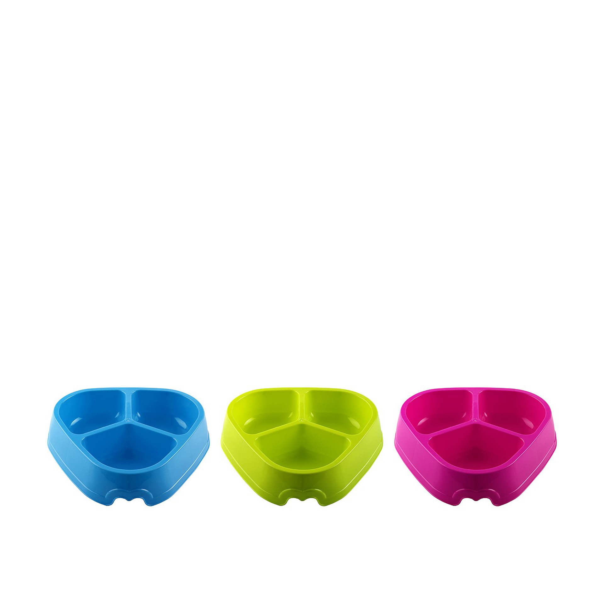 Comedouro Plástico Cocker Triplo Azul 1.8l 30X29X6.5cm