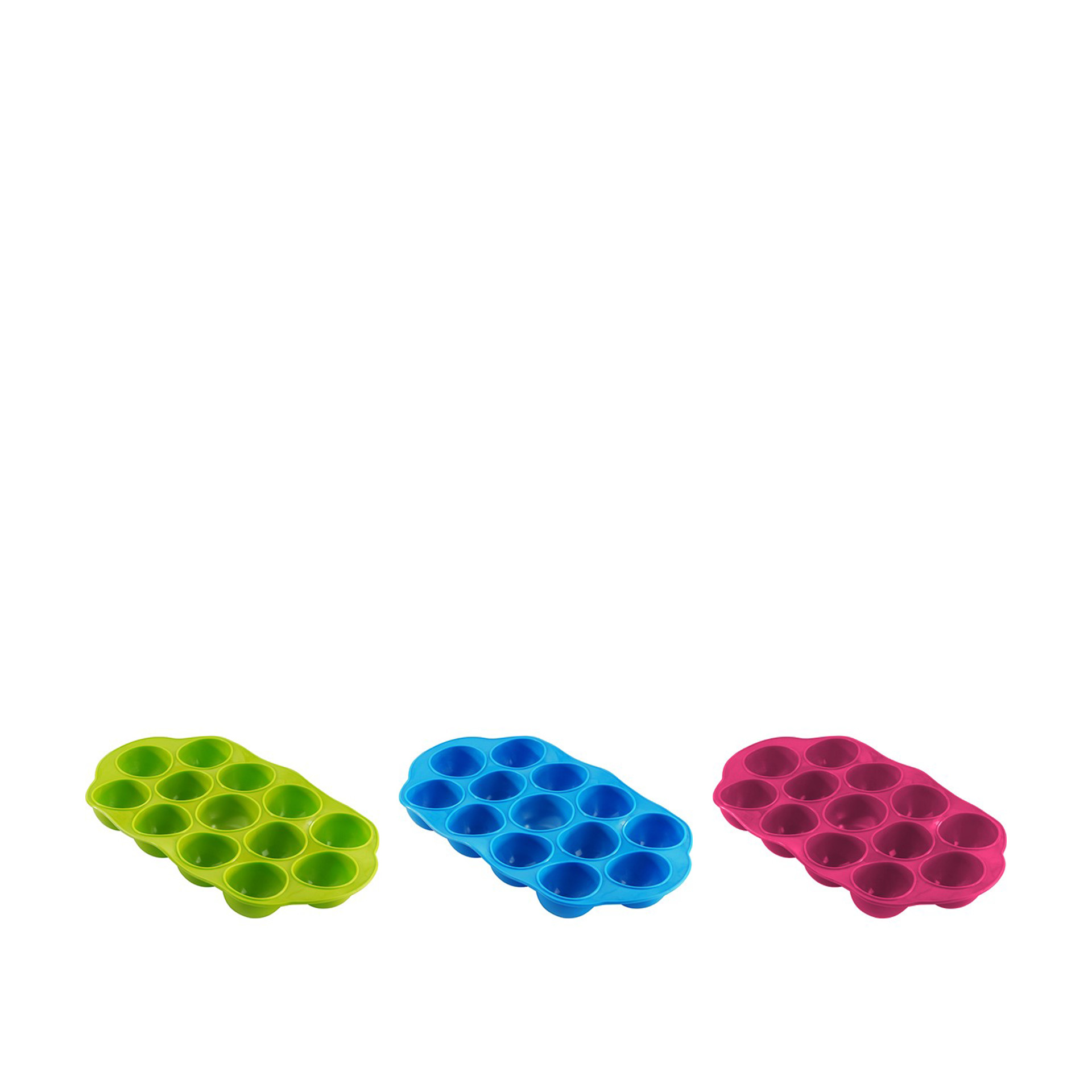 Cuvete Gelo Flexível Plástico Multicor 26X14X3cm