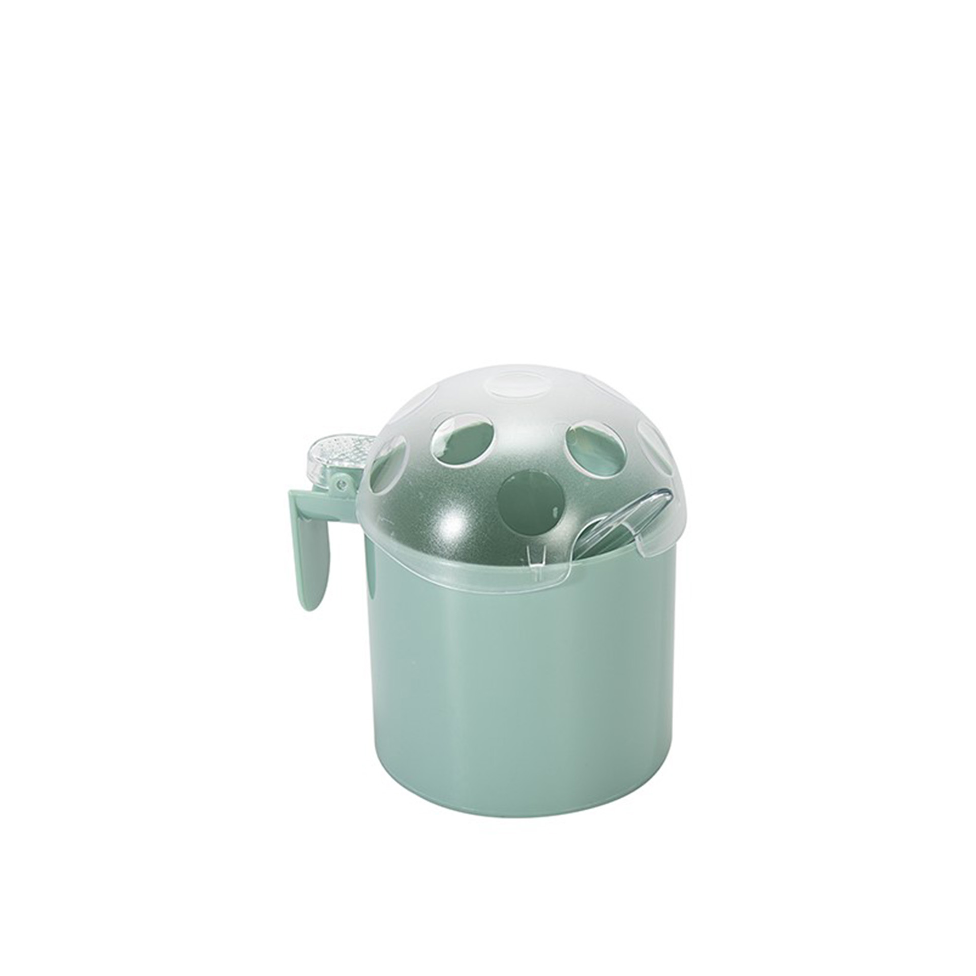 Açucareiro Plástico com Colher Redondo Multicor 400ml 9X11cm
