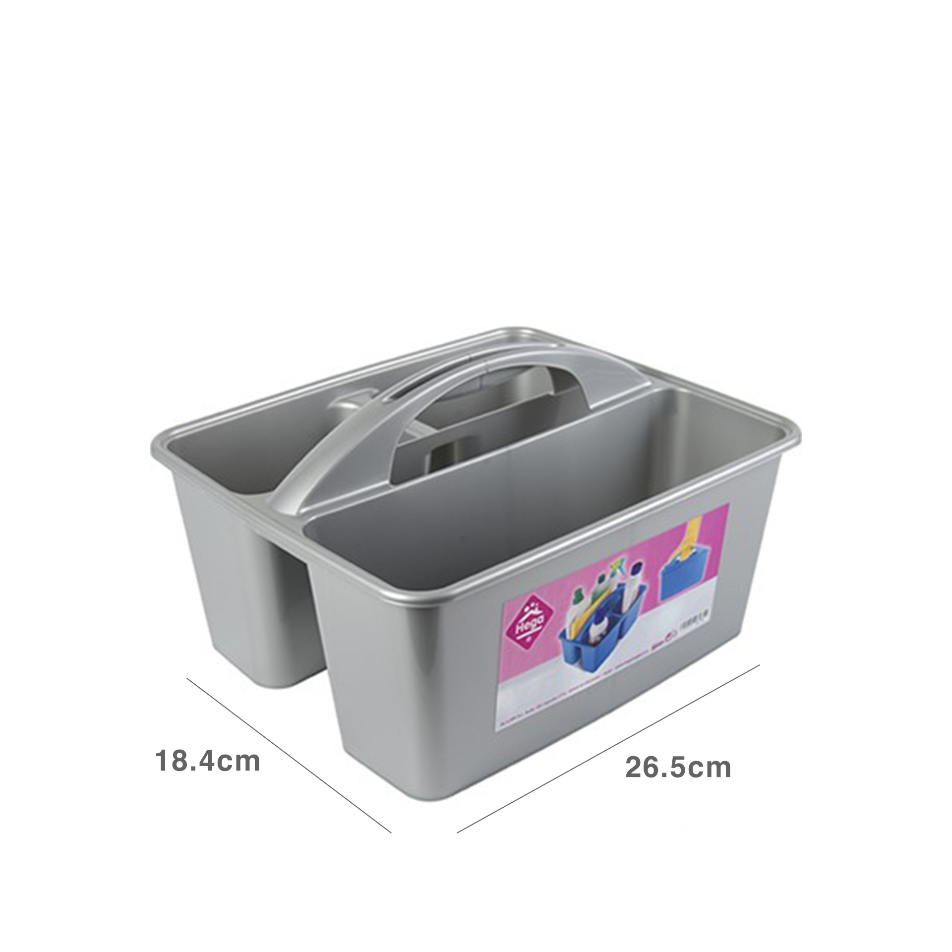 Cesta Multiusos Plástico Tormes Cinzento 26.5X18.4cm