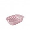 Cesto Plstico Rattan 3l 21X30X7.6cm Rosa