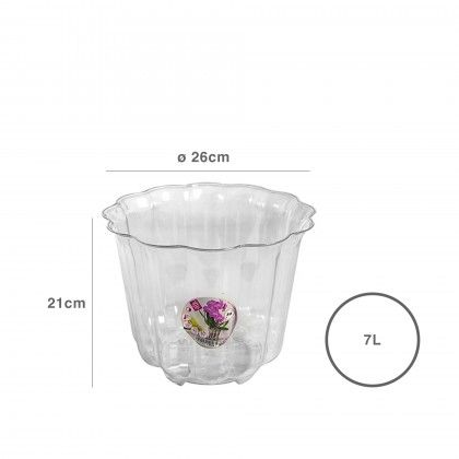 Vaso Plástico Marbella Redondo Transparente 7000ml 26X21cm Vaso Plástico Marbella Redondo Transparente 7000ml 26X21cm