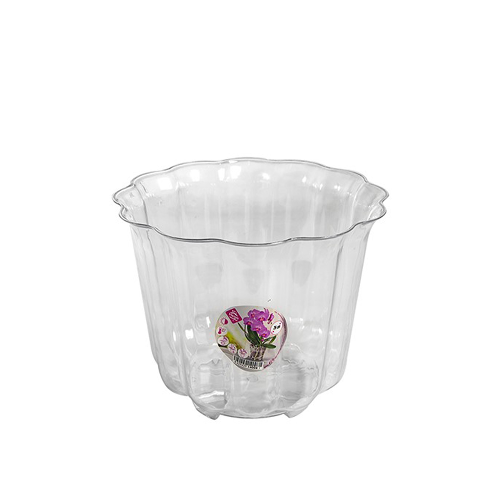 Vaso Plástico Marbella Redondo Transparente 7000ml 26X21cm