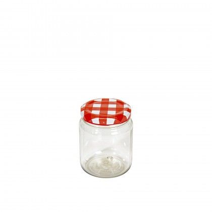 Caixa Hermtica Hega Vichy Vermelho 210ml 6.5X8cm