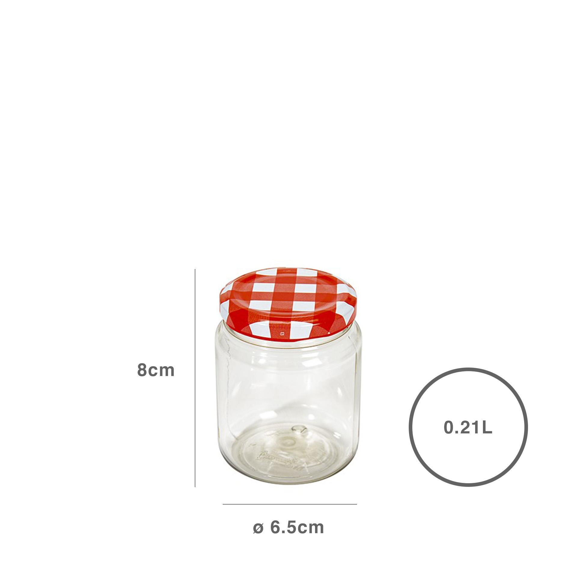 Caixa Hermética Hega Vichy Vermelho 210ml 6.5X8cm