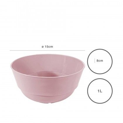 Bacia Plstico Luxe Redondo Multicor 1000ml 15X8cm