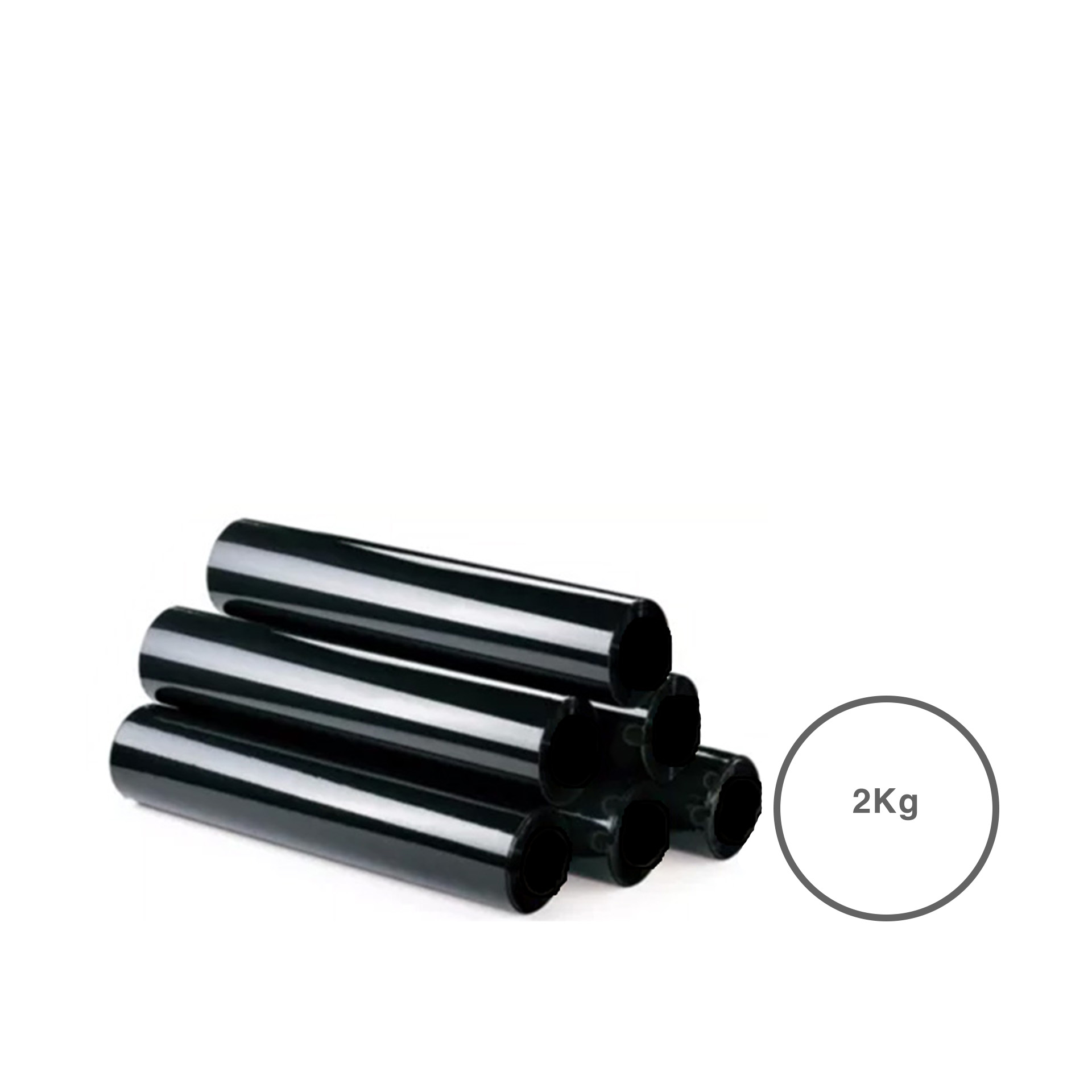 Rolo Filme Estirável Sem Tubo Preto 2KG
