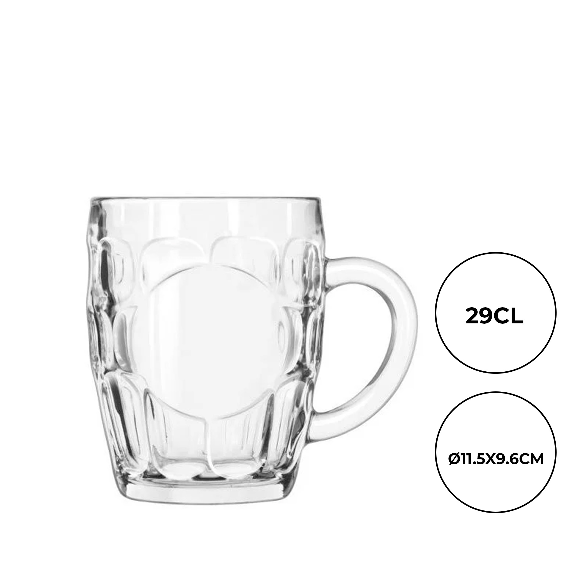 Caneca Vidro Sintra Cerveja 270ml 7.5X9.5cm