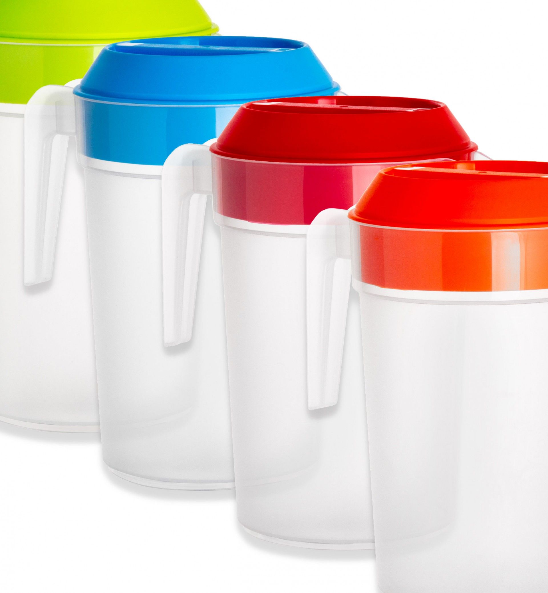 Jarro Plástico Codil Summer com Tampa Redondo 1000ml 11.6X16X18.5cm