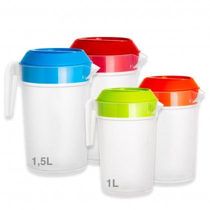 Jarro Plstico Codil Summer com Tampa Redondo 2000ml 13.6X19X22.5cm