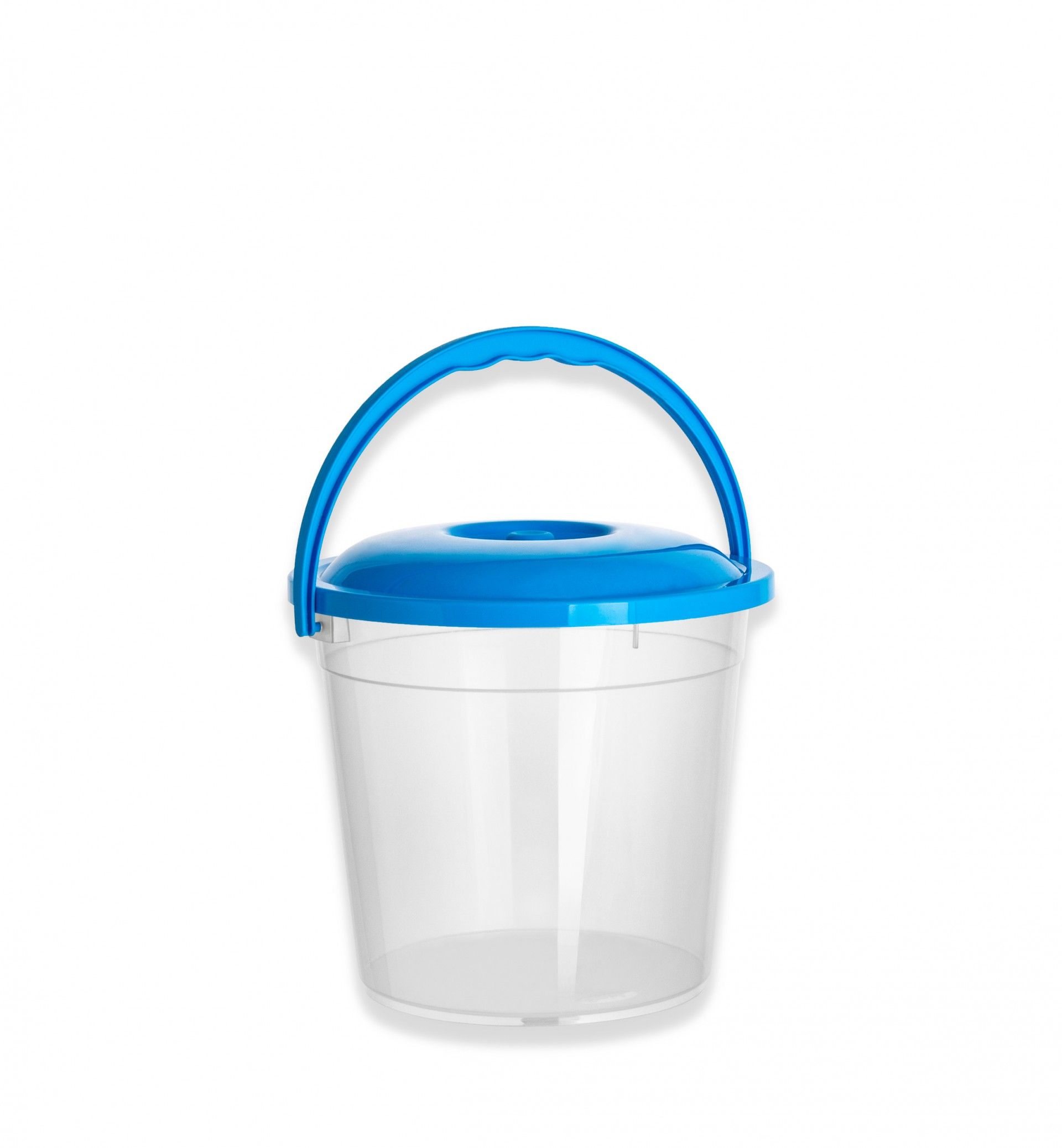 Balde Plástico Codil Popcorn com Tampa e Asa Redondo 1250ml 14.2X15cm